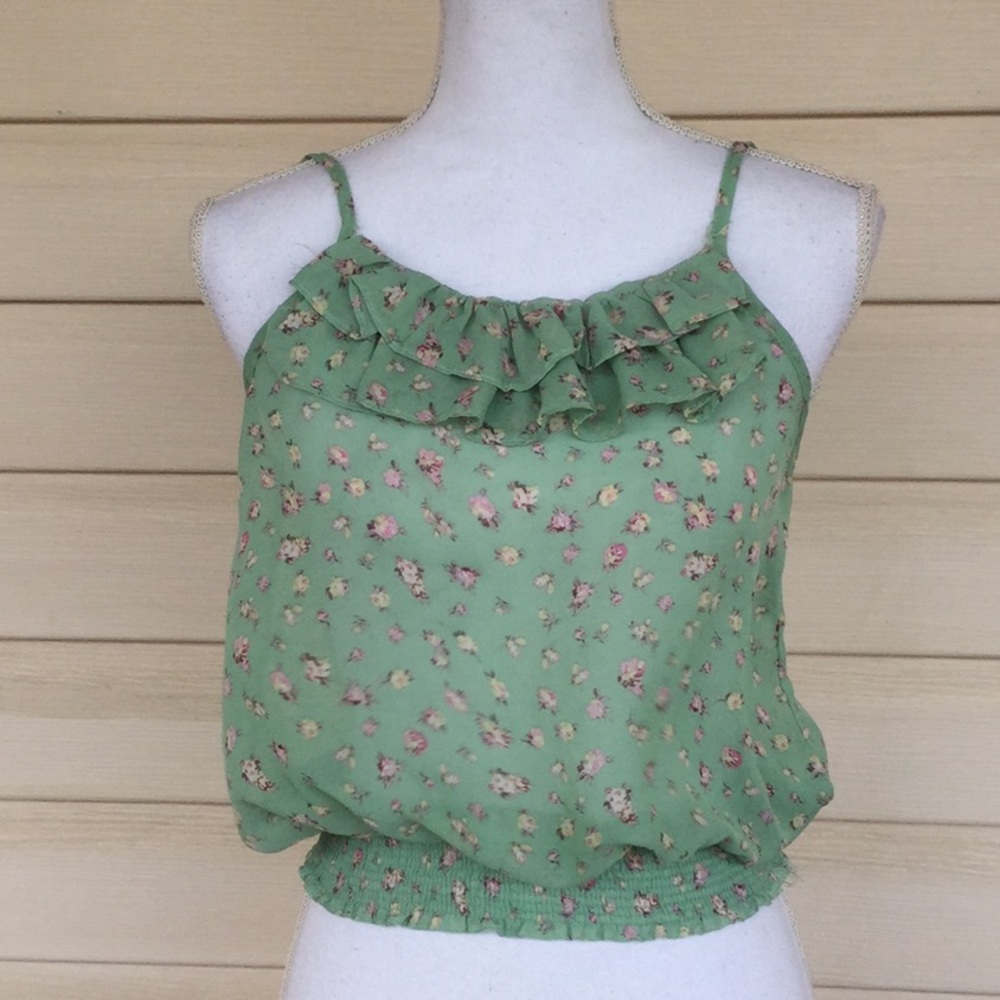 Floral Polyester Tank Top
